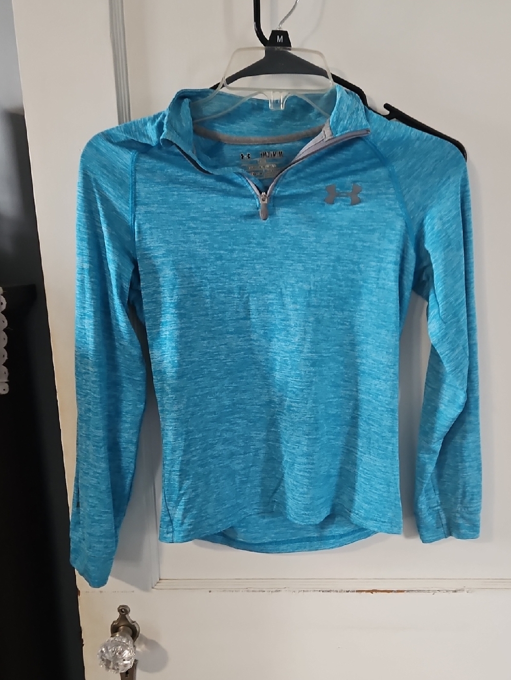 Under Armour Teal Blue Heather Quarter-Zip Pullover